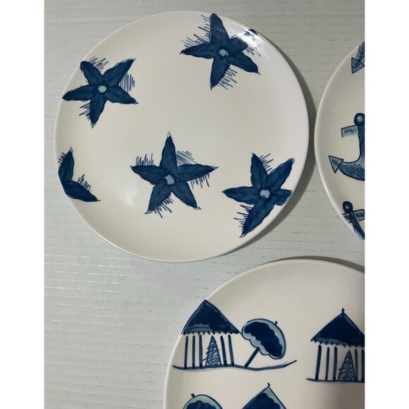 3 Trish Richman At Home International “By The Sea “ 8" Salad Plates vintage - Picture 5 of 14